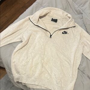 Nike Beige Quarter-Zip Pullover